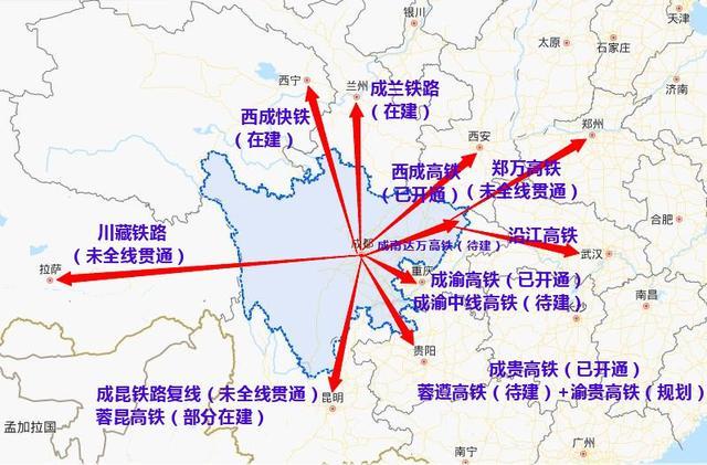 四川高鐵綿陽宜賓瀘州樞紐崛起達州南充普鐵地位不在