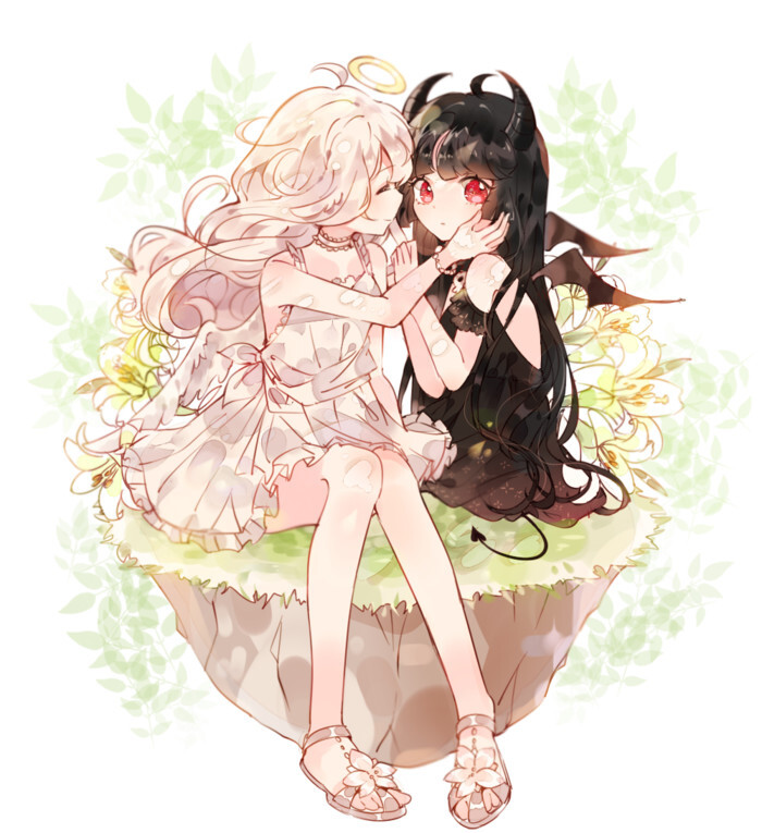 双生闺蜜少女动漫美图