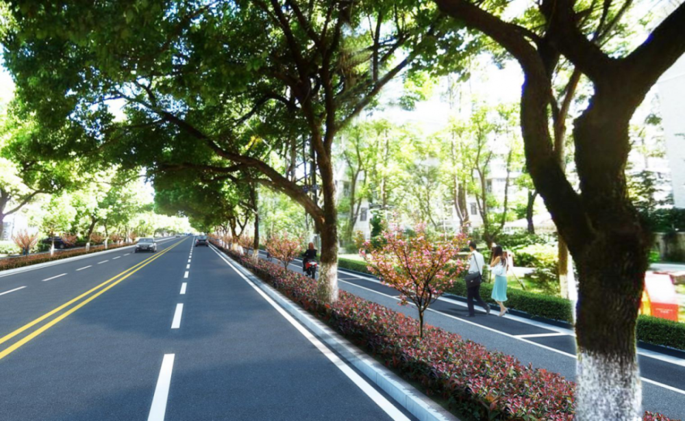 改造后(效果图,以实际效果为准) 由于雨花南路右转进入共青团路是