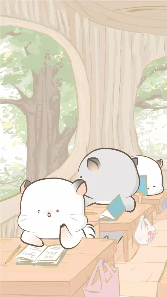 软萌小清新四毛卡通壁纸