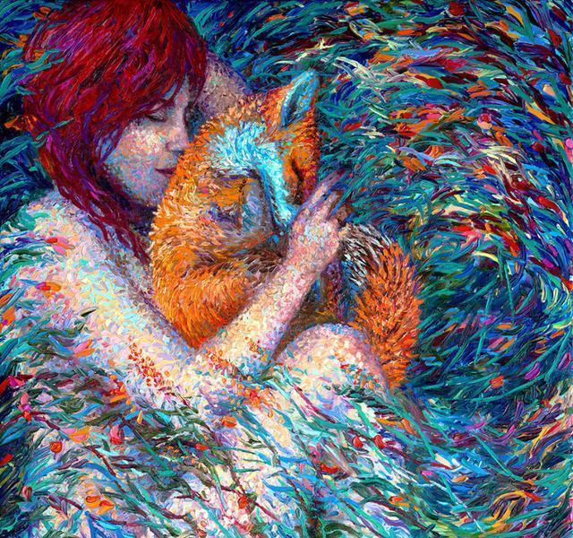 艺术家画画不用笔 乱涂乱画 却受网友欢迎 就此年入100万 画家 毕宏 张璪 绘画艺术 艾里斯 斯科特 指画