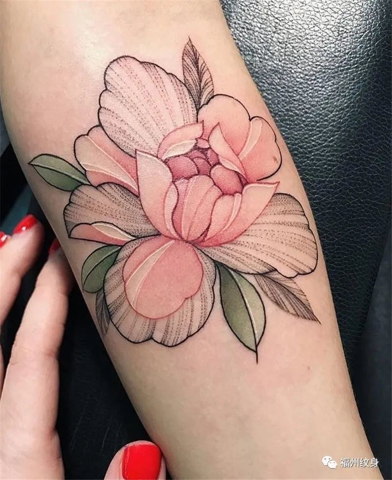 漂亮的school类花纹身图案