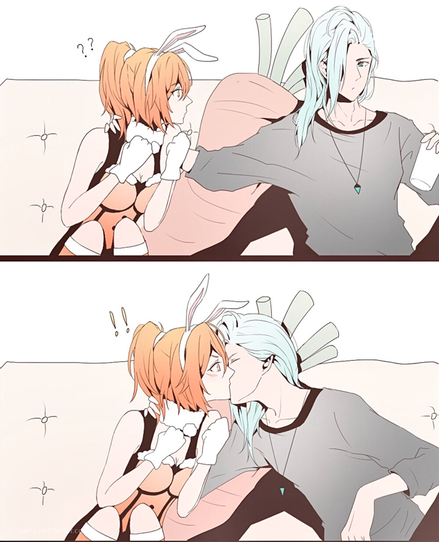 王者荣耀兰陵王花木兰在家独处因为一口饮料兰陵王夺走花木兰的初吻