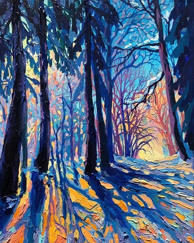 颜料堆积,色彩斑斓,这油画真带劲!