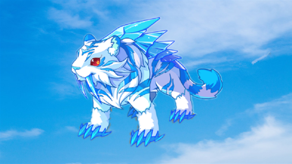 洛克王国虎族最强王者冰晶古齿虎重生超强物抗称霸王国