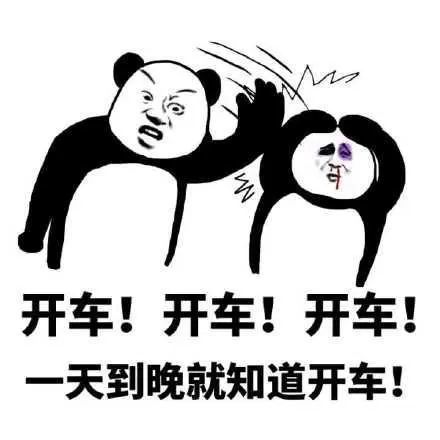 熊猫头关于开车的表情包|表情包|熊猫