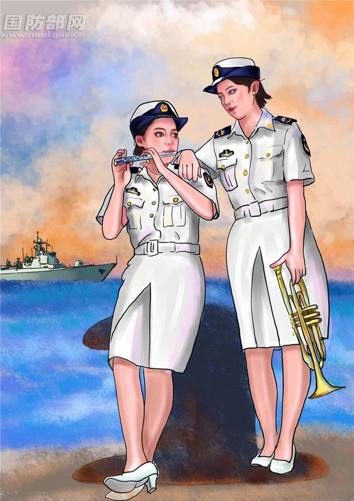 今日海军节一组高清壁纸燃亮青春女兵的心中梦想