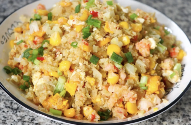 没有米还能做炒饭 欧阳娜娜同款无米炒饭 低脂营养易上手 炒饭 无米炒饭 欧阳娜娜 花椰菜