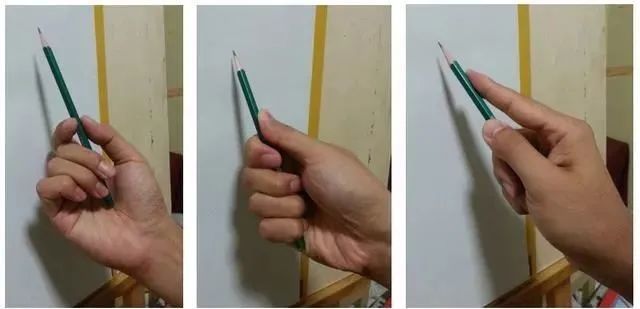 都要好好练习画素描 学好素描,要学会正确握笔方式 错误的握笔姿势如
