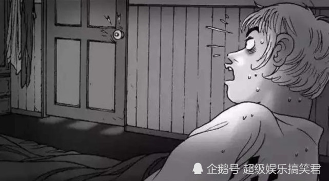 无声漫画门缝下的眼睛