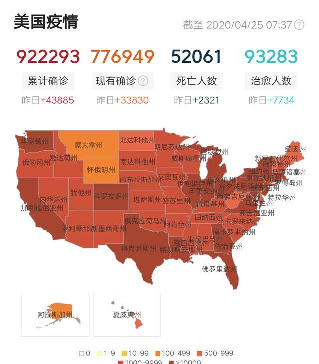 4月25日美国疫情加速恶化 死亡5万 上万人抗议 要自由不要封锁 腾讯新闻