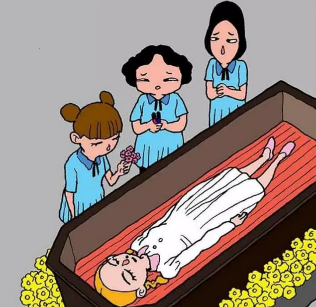 沙雕恐怖动画葬礼图片