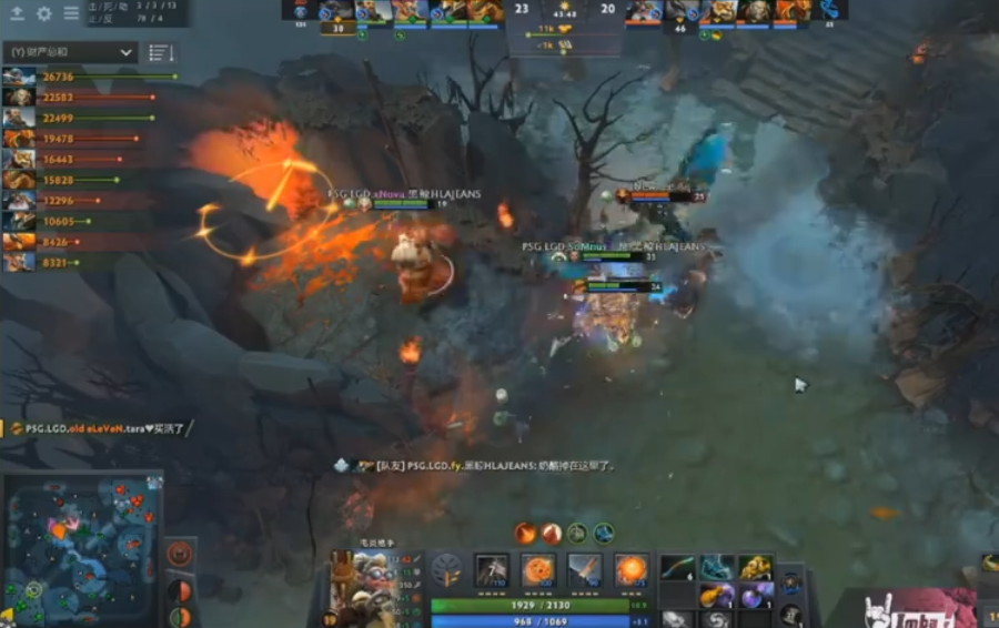 中国DOTA2职业联赛PSG.LGD零封Newbee