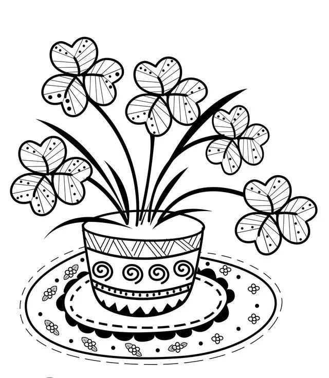 每天学一幅简笔画儿童简笔画花瓶线描