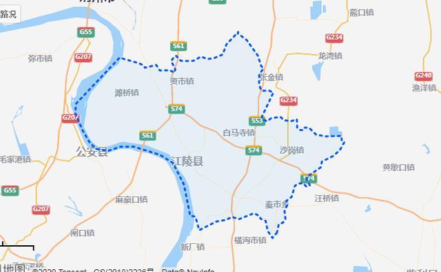 江陵县东侧有很多乡镇,如白马寺,沙岗等,但要说哪个乡镇的镇区位于