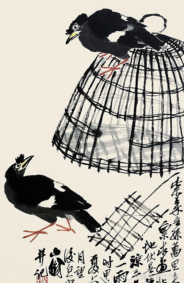 齐白石的丑鸟画稿,呆头呆脑,无章无法,为何却能价值千万?