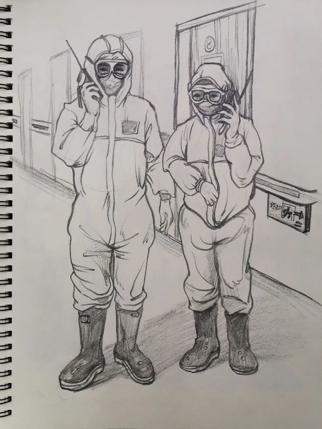 走进抗疫一线90后医生用素描记录战疫瞬间
