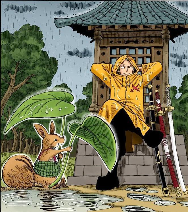 索隆再次迷路,他带着一只老虎在同一个地方来回兜了好几圈,最后老虎都