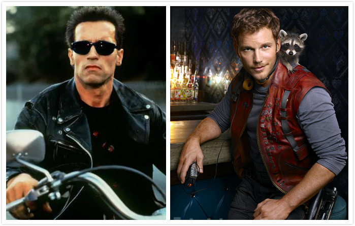 硬汉老爸安排!"星爵""终结者"护驾左右