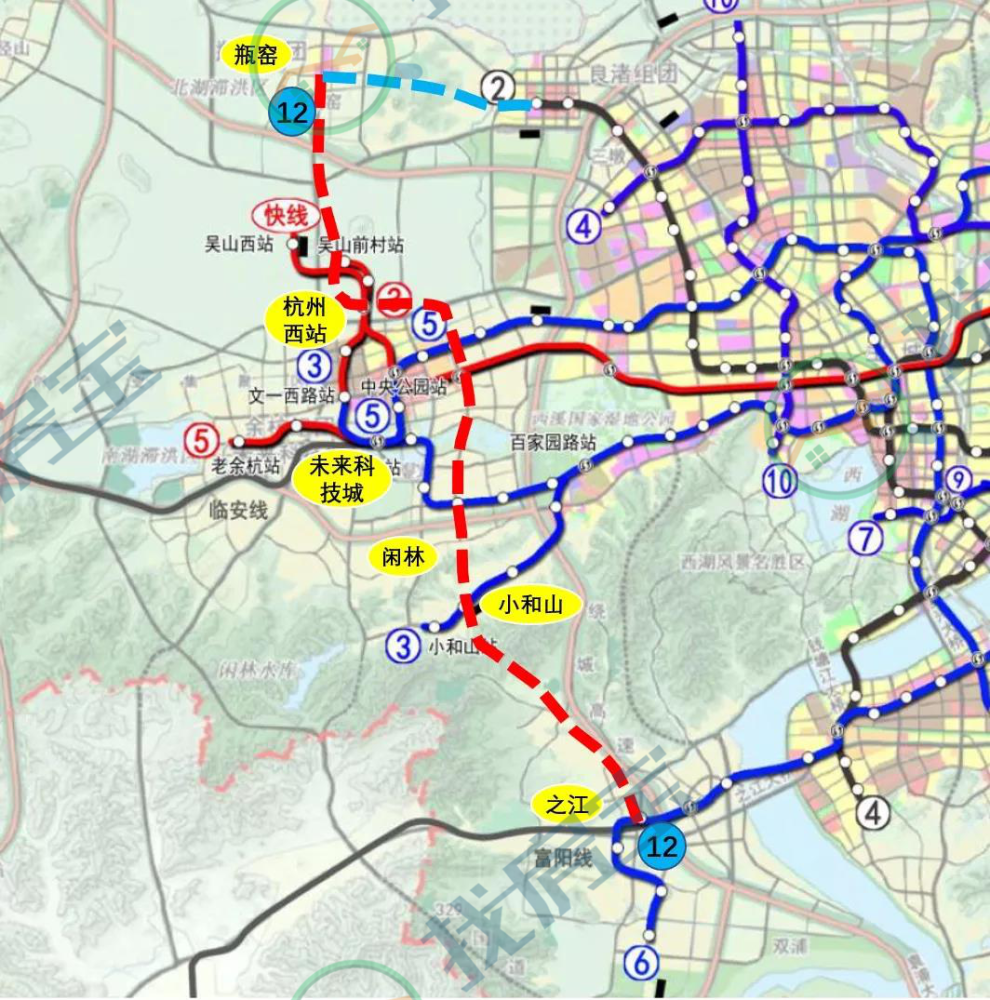 杭州大江东地铁规划图图片