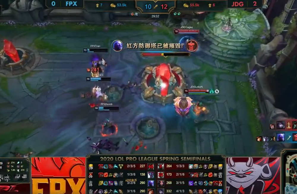 LPL：JDG 3-0淘汰FPX冲击LPL冠军，厂长称辅助刘青松没有输！