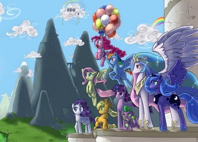 目前《小马宝莉》中小马有四个种类,陆马,独角兽,飞马和天角兽.