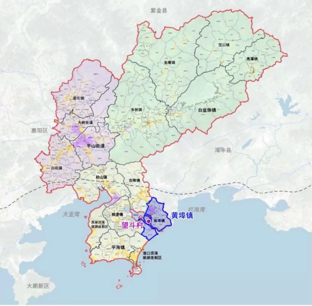 黄埠镇隶属于广东省惠州市惠东县,处惠东县东南部沿海,濒临考洲洋,南