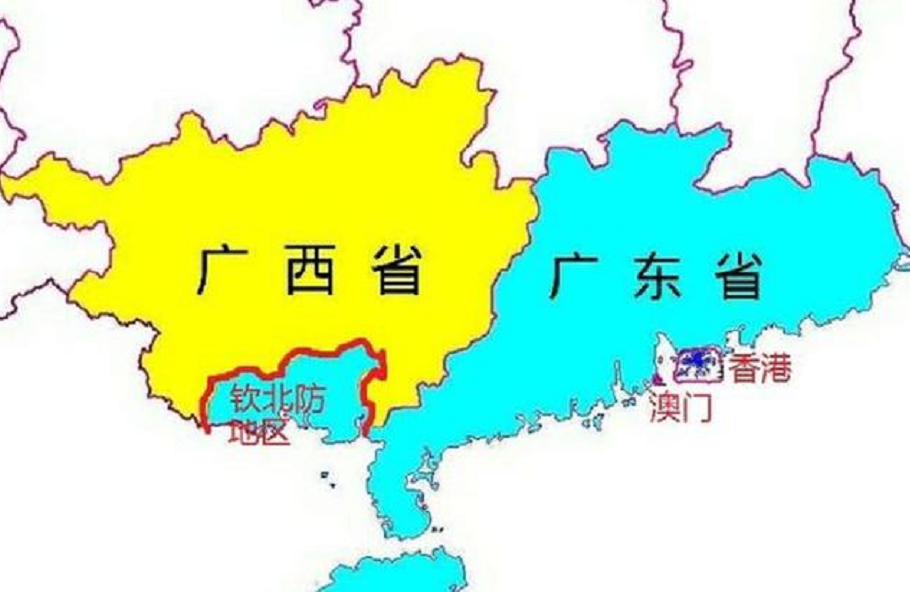 原來歷史上的廣西包括湛江和海南島為什麼劃給廣東這麼多地方