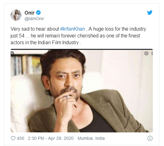 印度巨星伊尔凡可汗去世三天前才送走母亲