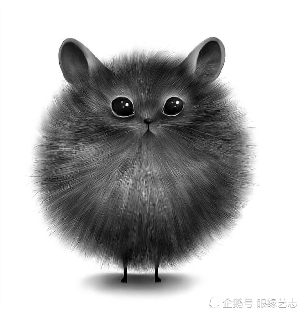毛茸茸的萌系小精灵掌握要领这样的毛发不难画