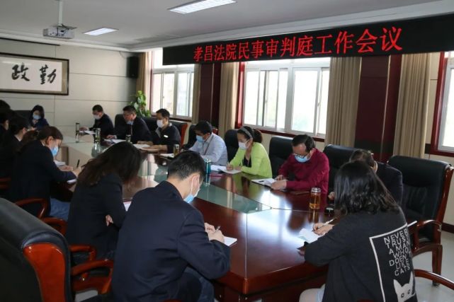 孝昌法院召开民事审判庭工作会议 审判庭 法院 汪新元