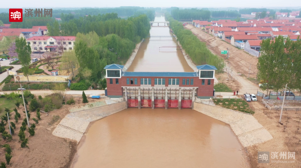 韩墩引黄灌区水利风景区渠道蜿蜒旖旎生态绿色长廊