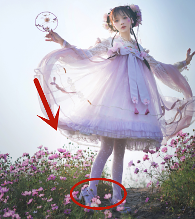 谢安然的脚有多小穿洛丽塔配最小码高跟鞋鞋跟处却填不满