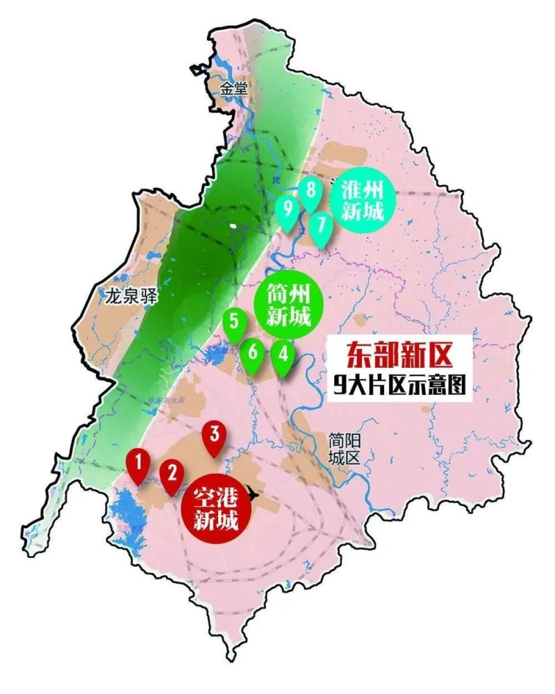 成都东部新区区域图图片