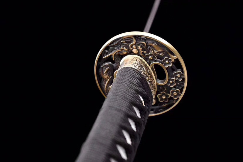 烤蓝扭转纹武士刀