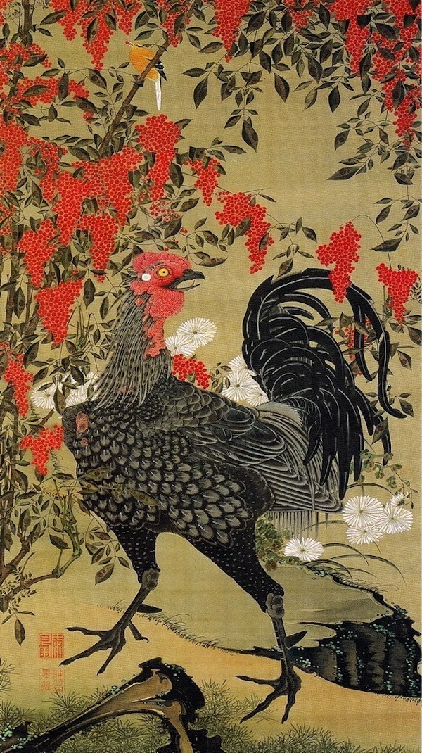 伊藤若冲辞世2周年 腕底洒脱无拘 亦有淡淡悲情 伊藤若冲 画家 日本 花鸟画 美术馆 蔬果