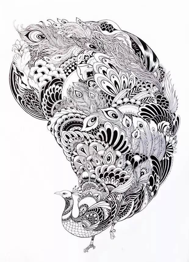 让你震惊的黑白装饰画高难度作品你敢挑战吗