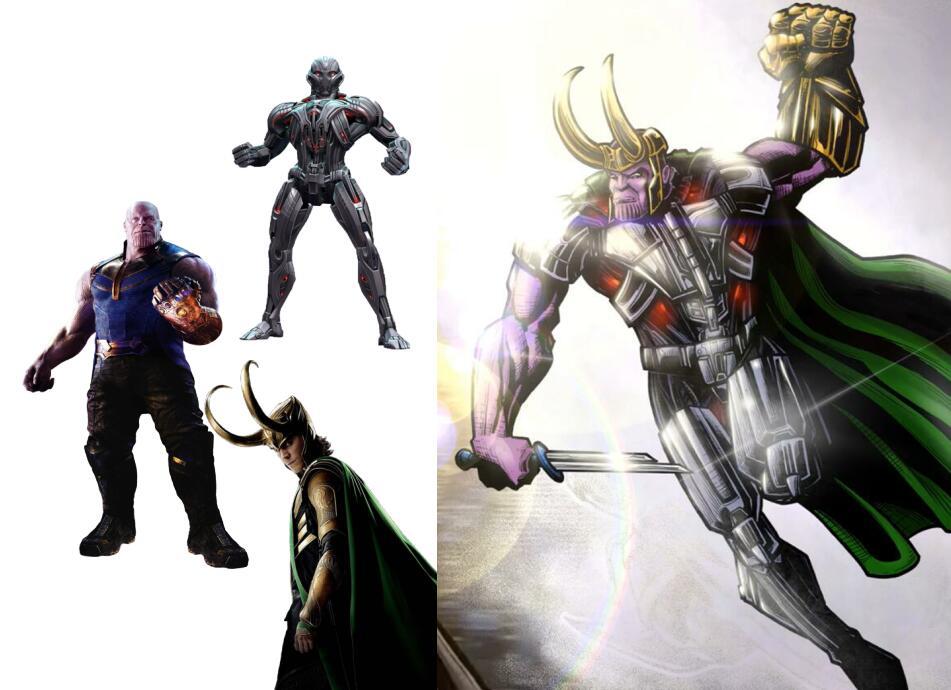 漫威角色"合体化":三巨头融合超赞,你看三大反派变成啥样?