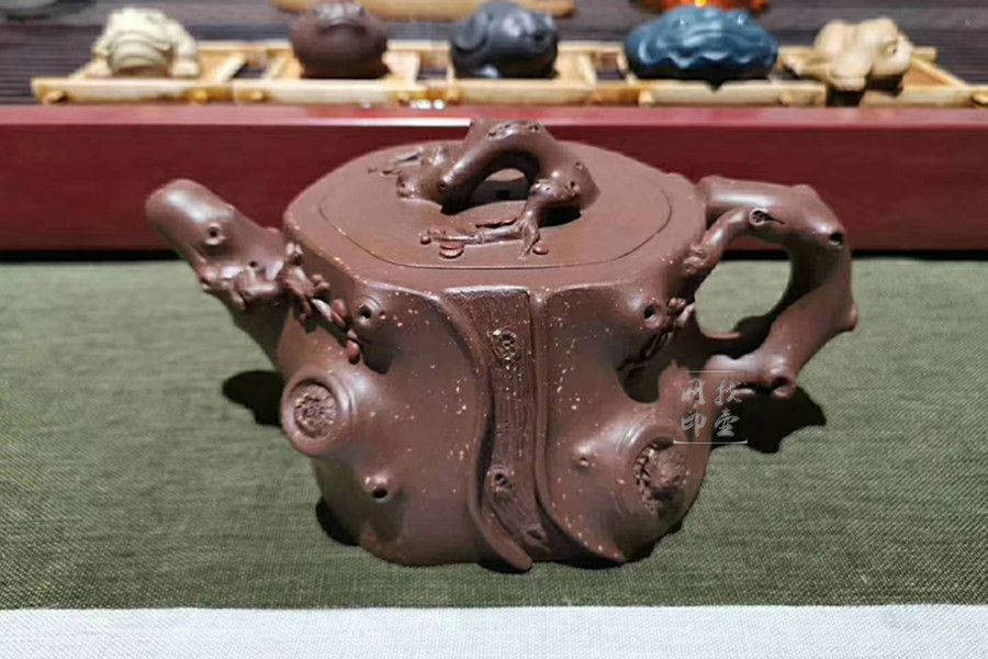 №77 ルソン壺 黒釉四耳壺 茶壺 古壺 花器