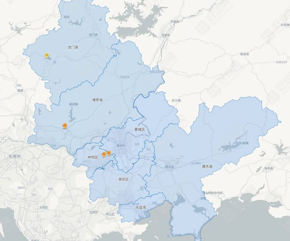 惠州市地塊分佈圖(來源:好地大數據)肇慶市5月肇慶市預計出讓涉宅地塊