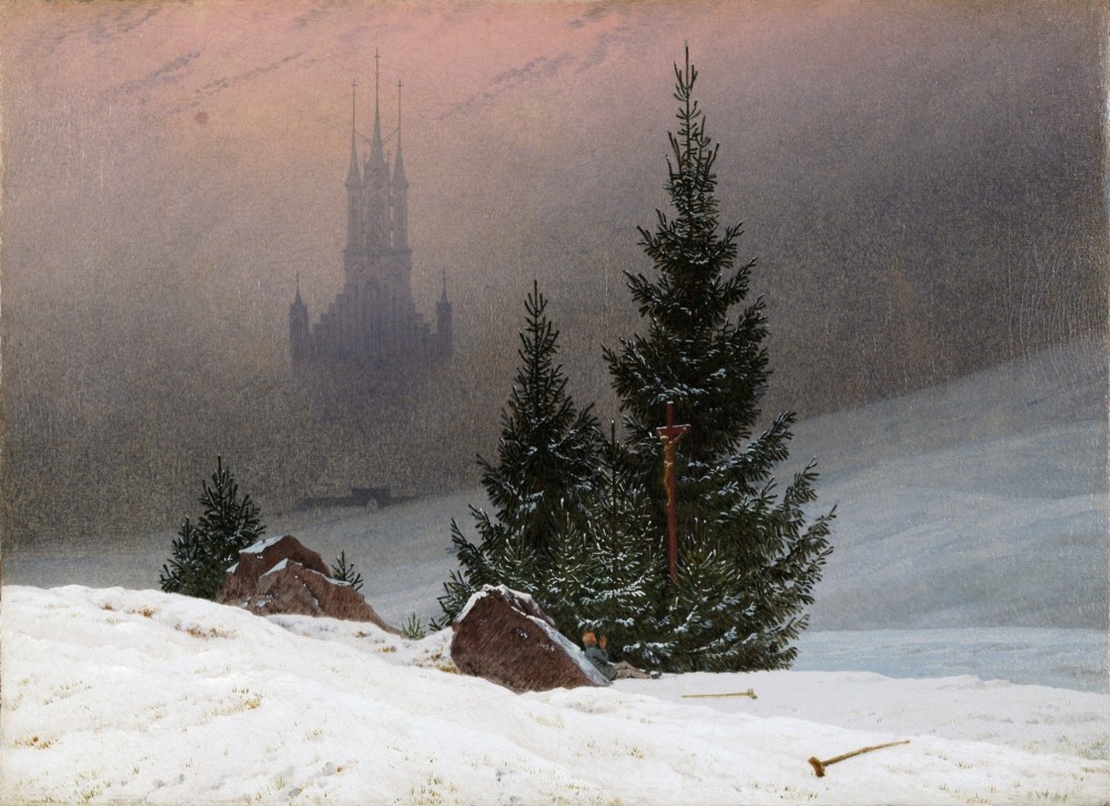 风景(winter landscape)美术作品作者:卡斯帕·大卫·弗里德里希