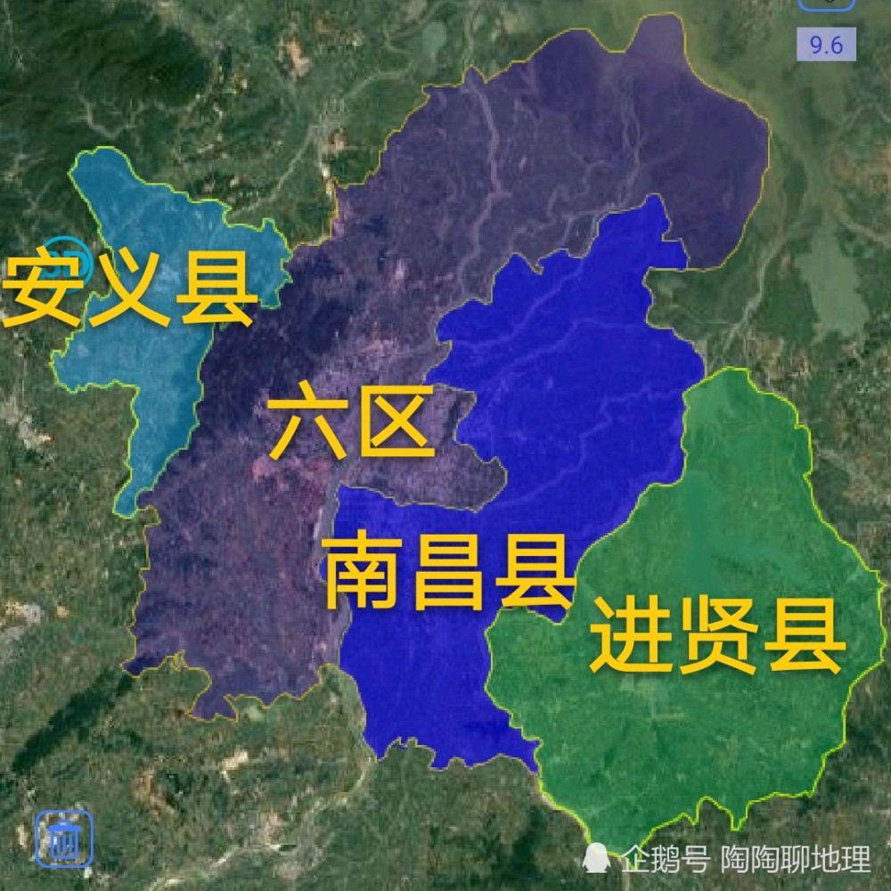 南昌市6区3县,建成区面积排名,最大是南昌县和市区连成一片了