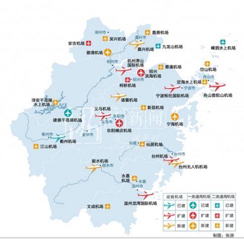 台州亮眼達8個機場快看浙江省發佈通用機場佈局規劃20202035年