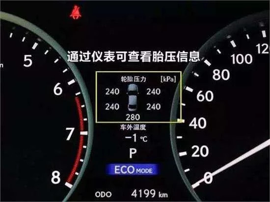 汽车轮胎气压标识图图片