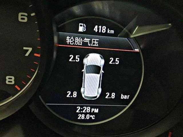 汽车轮胎气压标识图图片