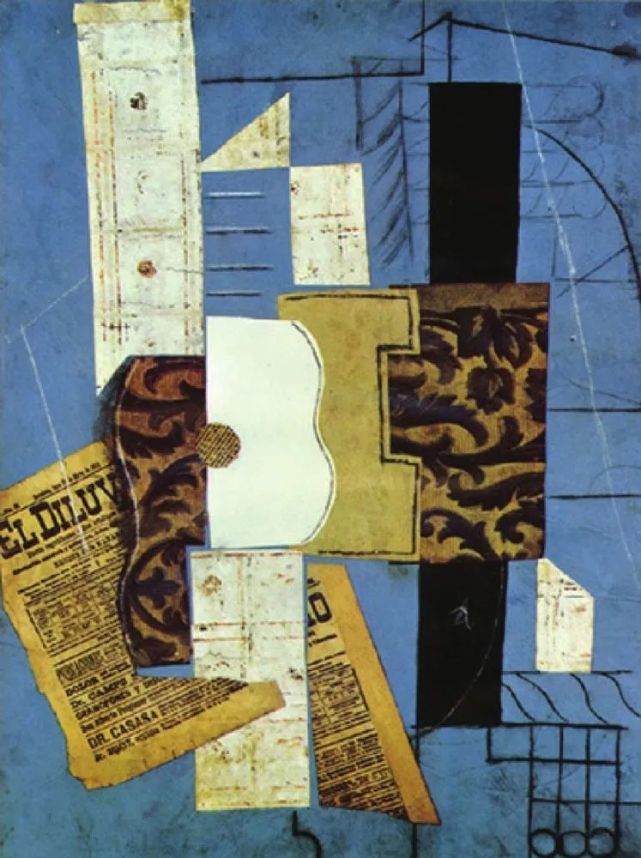 毕加索的拼贴画吉他