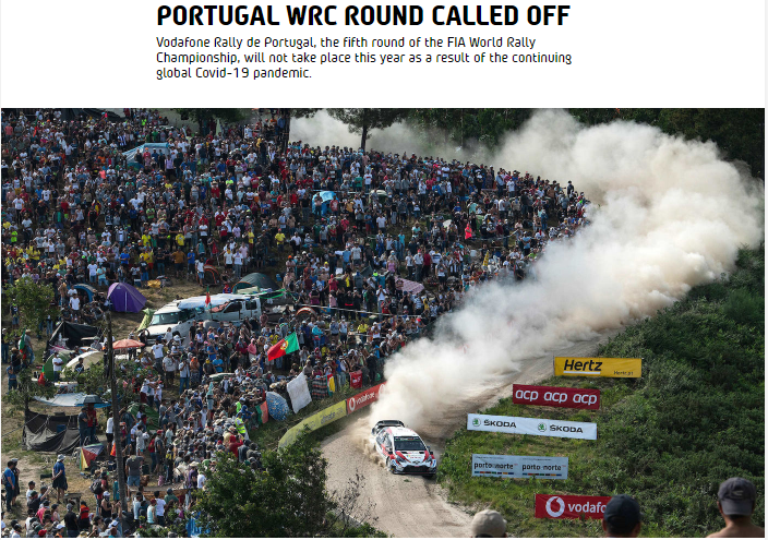 新冠病毒影响WRC葡萄牙拉力赛取消刺激技术改革引擎数严重压缩