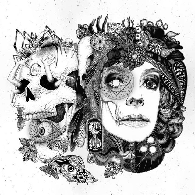 画一张黑白画确实没啥难度,却让你画一张有创意的黑白画,估计要构思