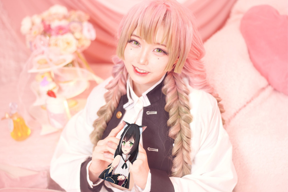 小姐姐cos甘露寺蜜璃,点燃了老夫的少女心