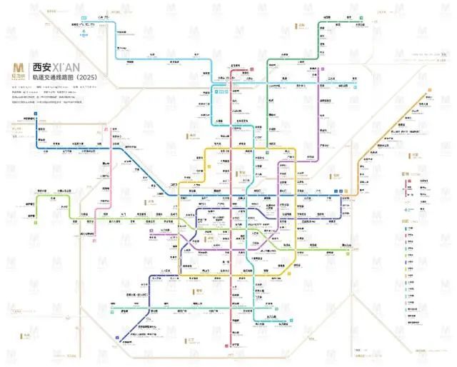 中國15大主要城市2025年地鐵線路圖出爐